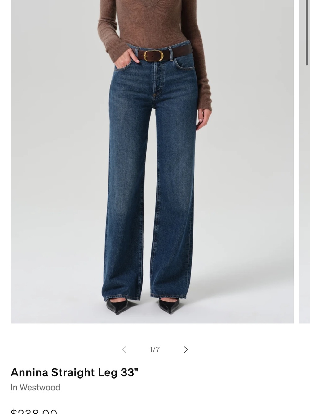 Citizens Of Humanity Annina Jeans in Westwood, 33 inseam